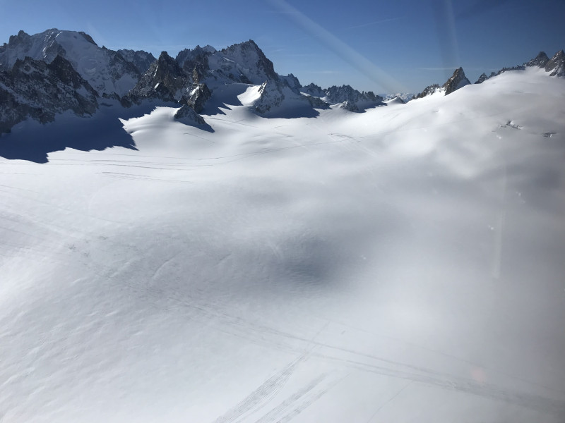Anflug auf den Glacier de Trient