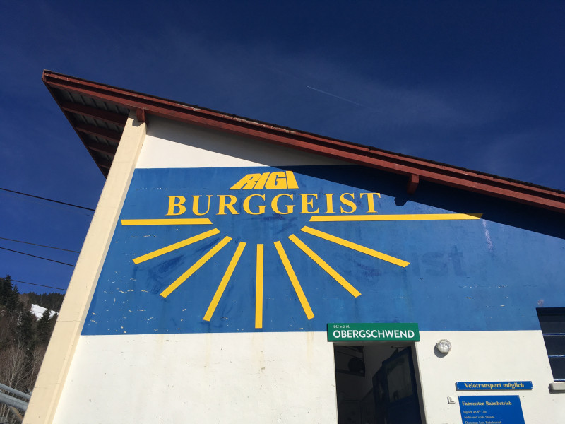 Talstation der Seilbahn Obergschwend - Rigi Burggeist
