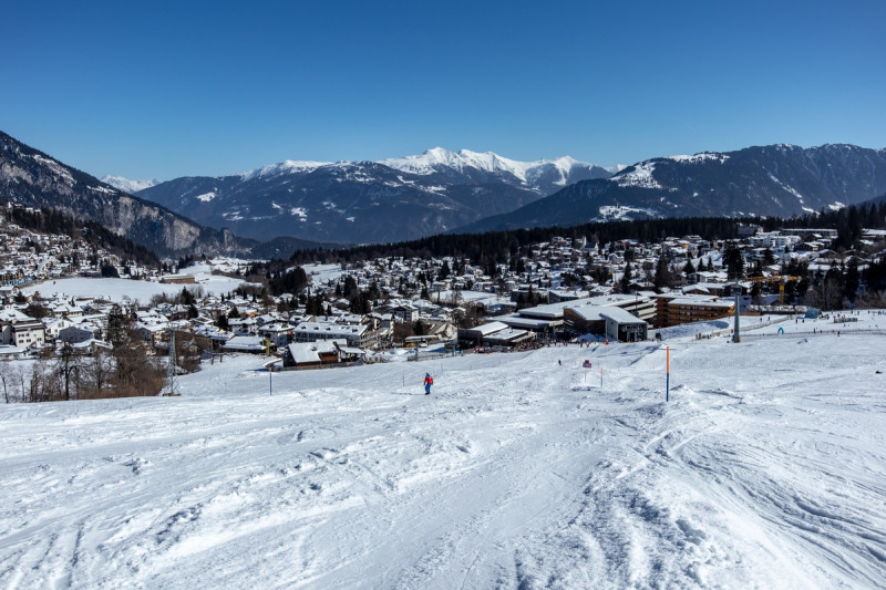 In Flims hatte es schon sehr weichen Schnee.
