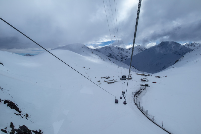 Oberalppass. Ab geht es für uns in die Wolkensuppe.