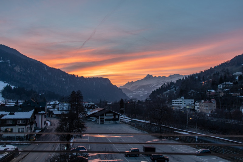 Sonnenuntergang in Ilanz.
