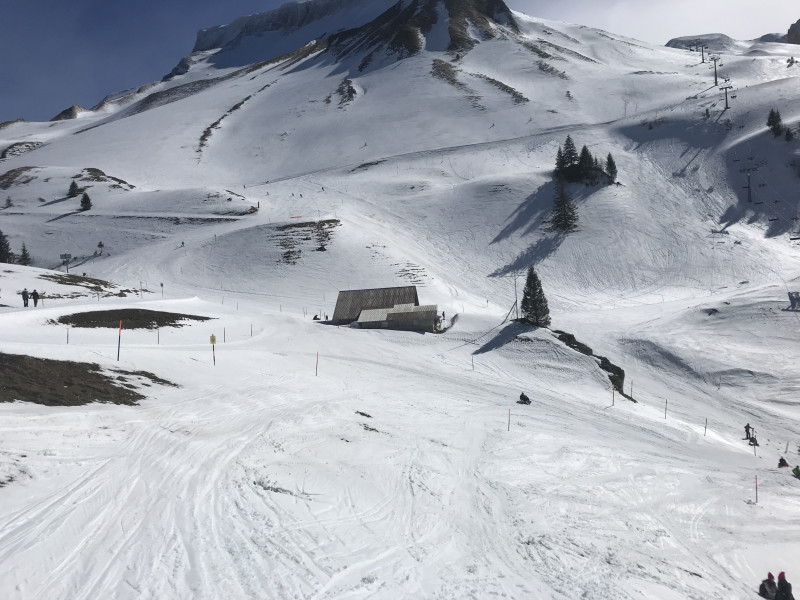 Den Direkthang in der Chälen haben sie bereits aufgegeben.