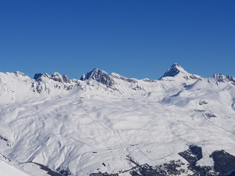 Blick ins Skigebiet St.Moritz