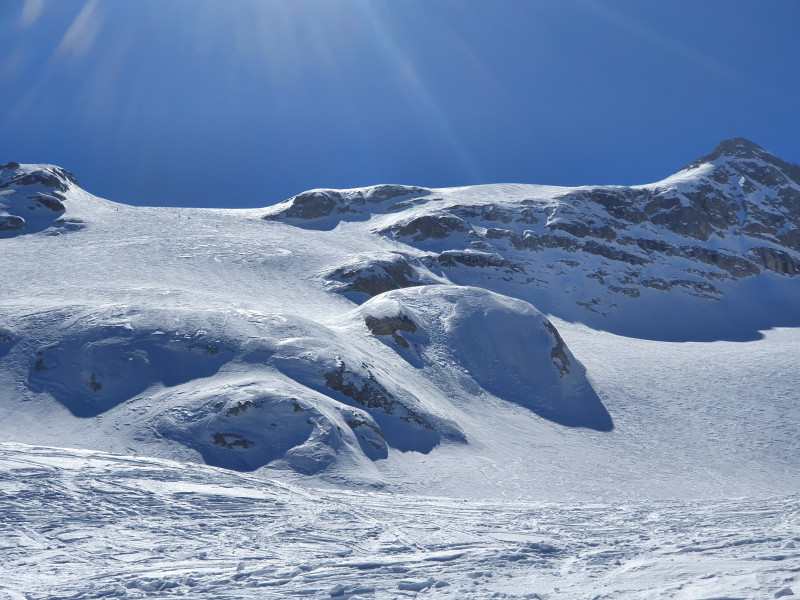Marmolada: Freeride-Abfahrt zum Rifugio Pian dei Fiacconi