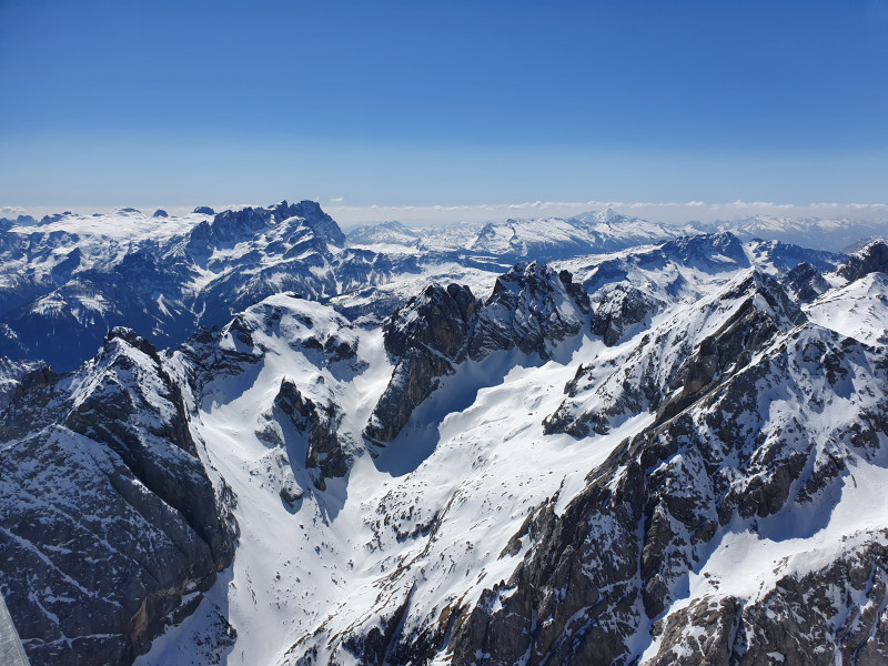 Marmolada: Blick nach Süden von der Aussichtsplattform