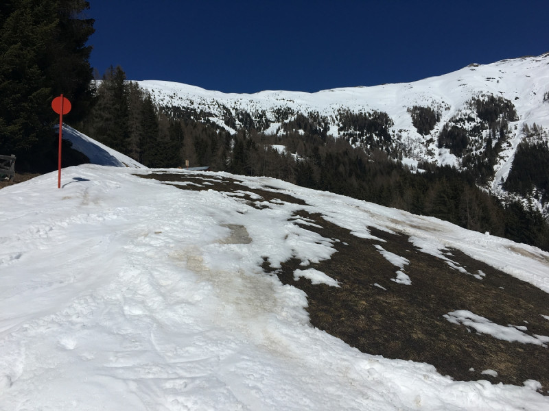 12- Der Knackpunkt auf der unteren roten Südabfahrt, ging aber gerade noch und das war es wert
