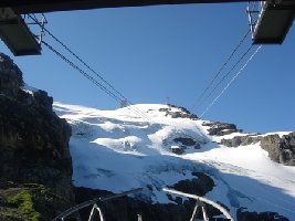 wundervolle sicht richtung Titlis aus der station Stand aus gesehen