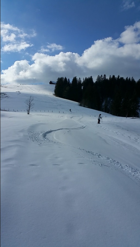 Skiroute Oberiberg sind nur 2 Leute gefahren und eine ältere Dame mit Schneeschuhen 26032019.jpg