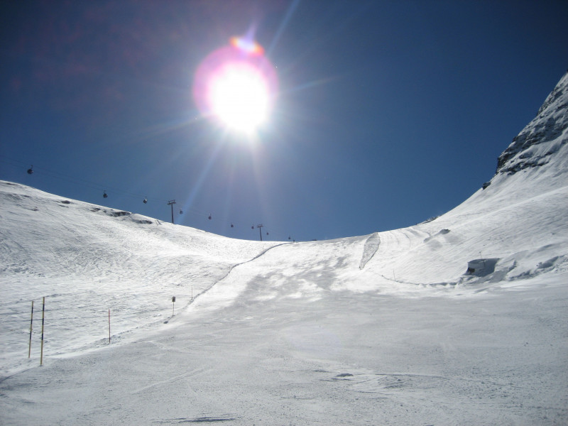 Morgens auf Plattjen (Piste 2 Galen), noch schön leer