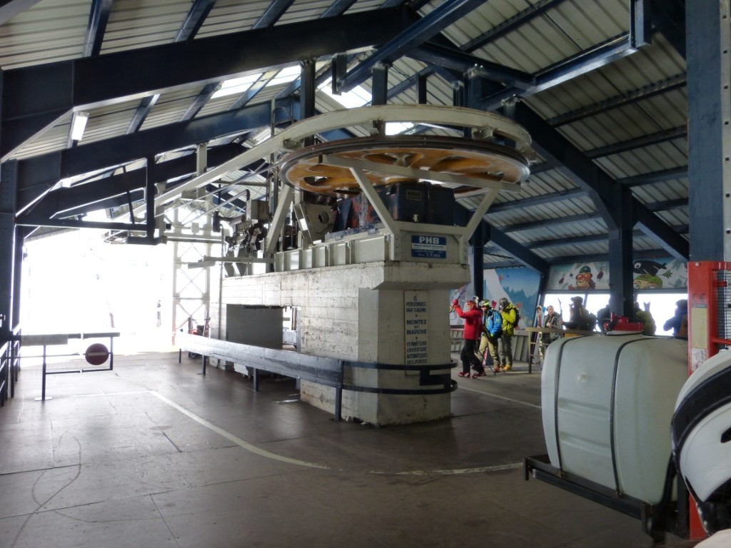 Am Tag drauf hat es dann geklappt. Hier bereits in der Mittelstation. Obere Sektion lief