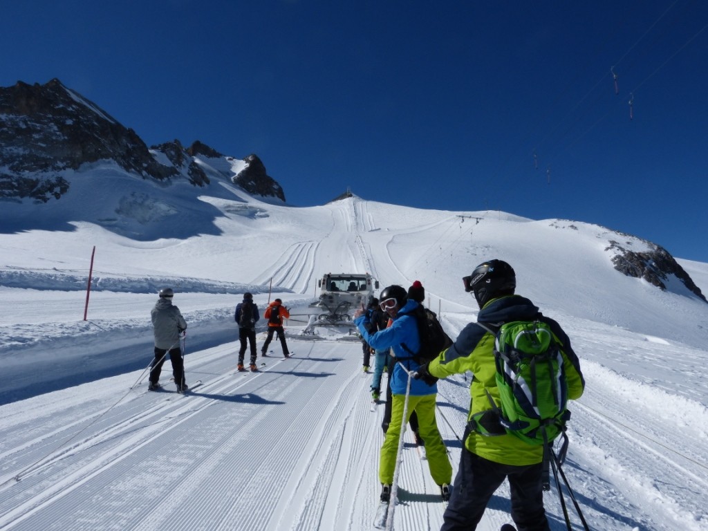 Auch wenn La Grave sehr sportlich ist, hier wird man gezogen