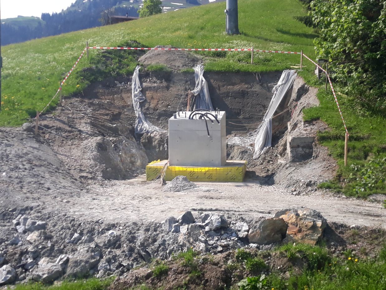 Fundament bei Stütze 12