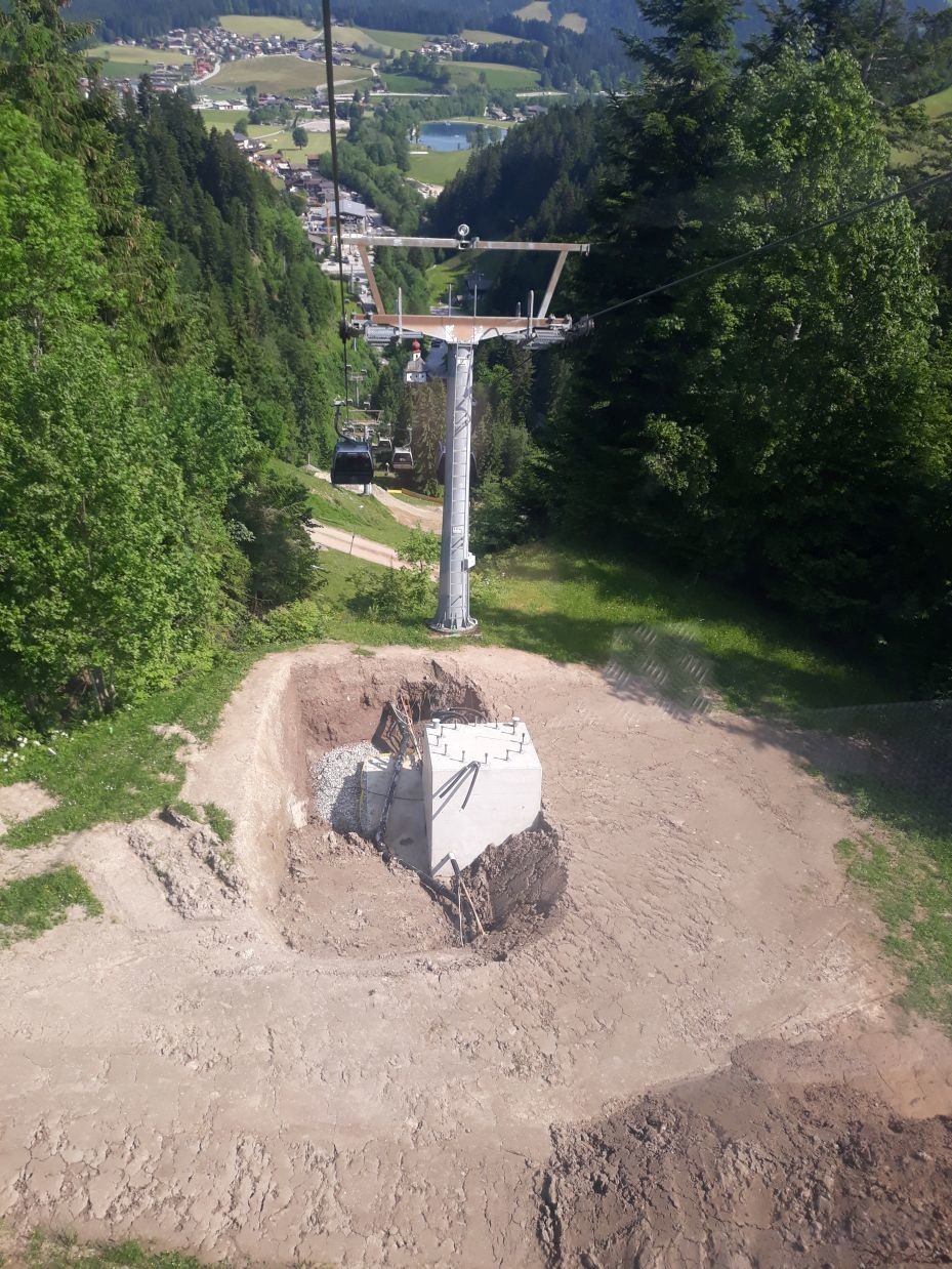 Fundament bei Stütze 8