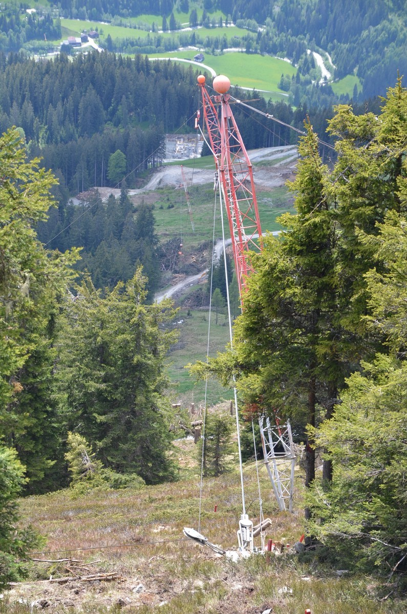 Trasse der Bauseilbahn
