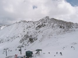 Über den abgewehten Hang müsste man zum North Pole stapfen