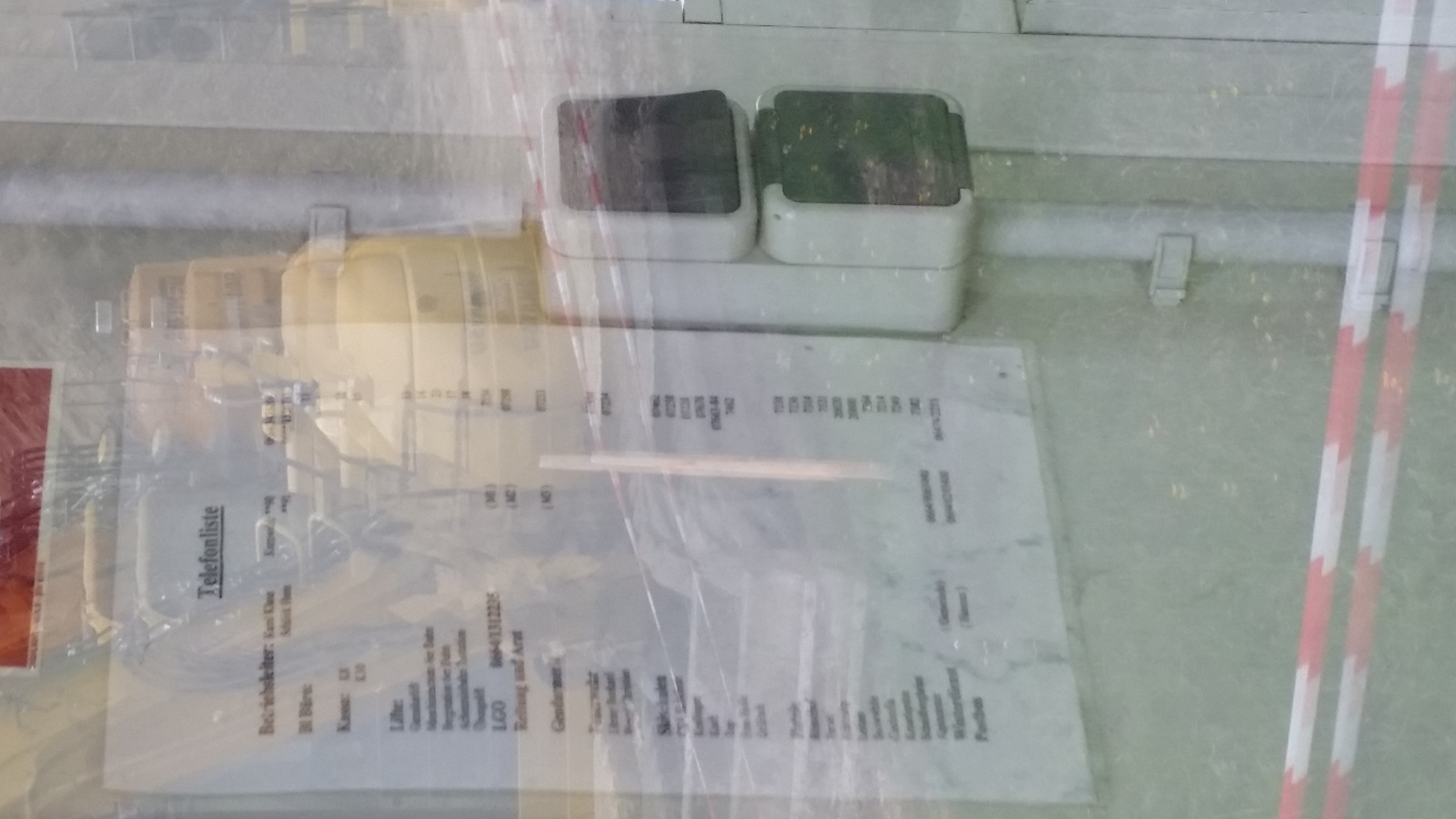 Notfallnummern und Adresse des Betriebsleiters