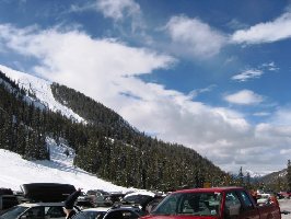 Im Hintergrund erkennt man schön das extreme Gefälle