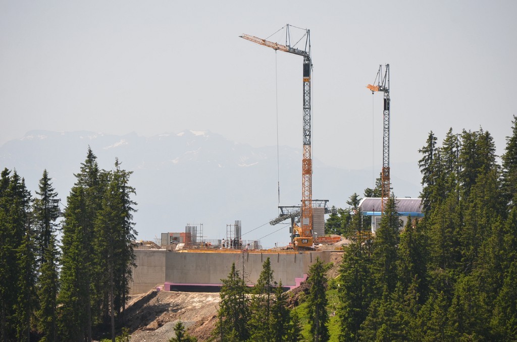Blick zur Zinsberg-Baustelle von der Jochbahn