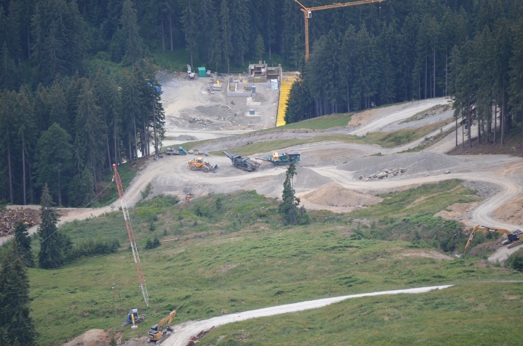 Pistenbau und Talstation