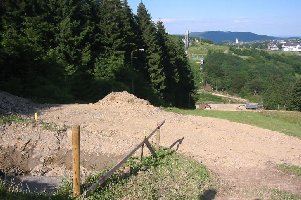 Blick zur Talstation mit Trasse