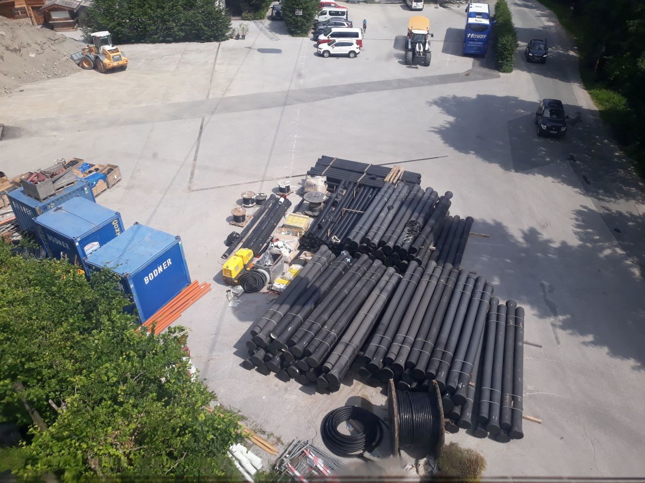 noch zu verbauende Druckleitungen