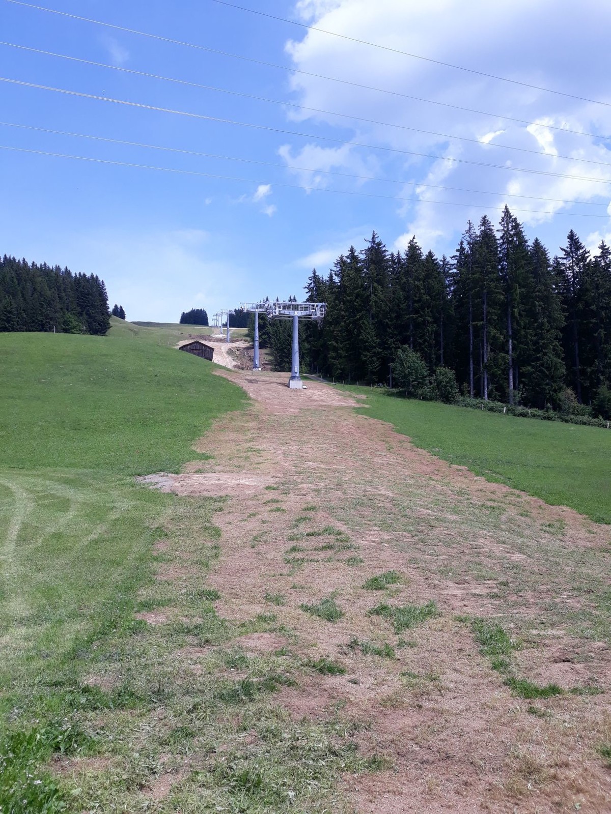 Strecke auf Höhe Brantlalm