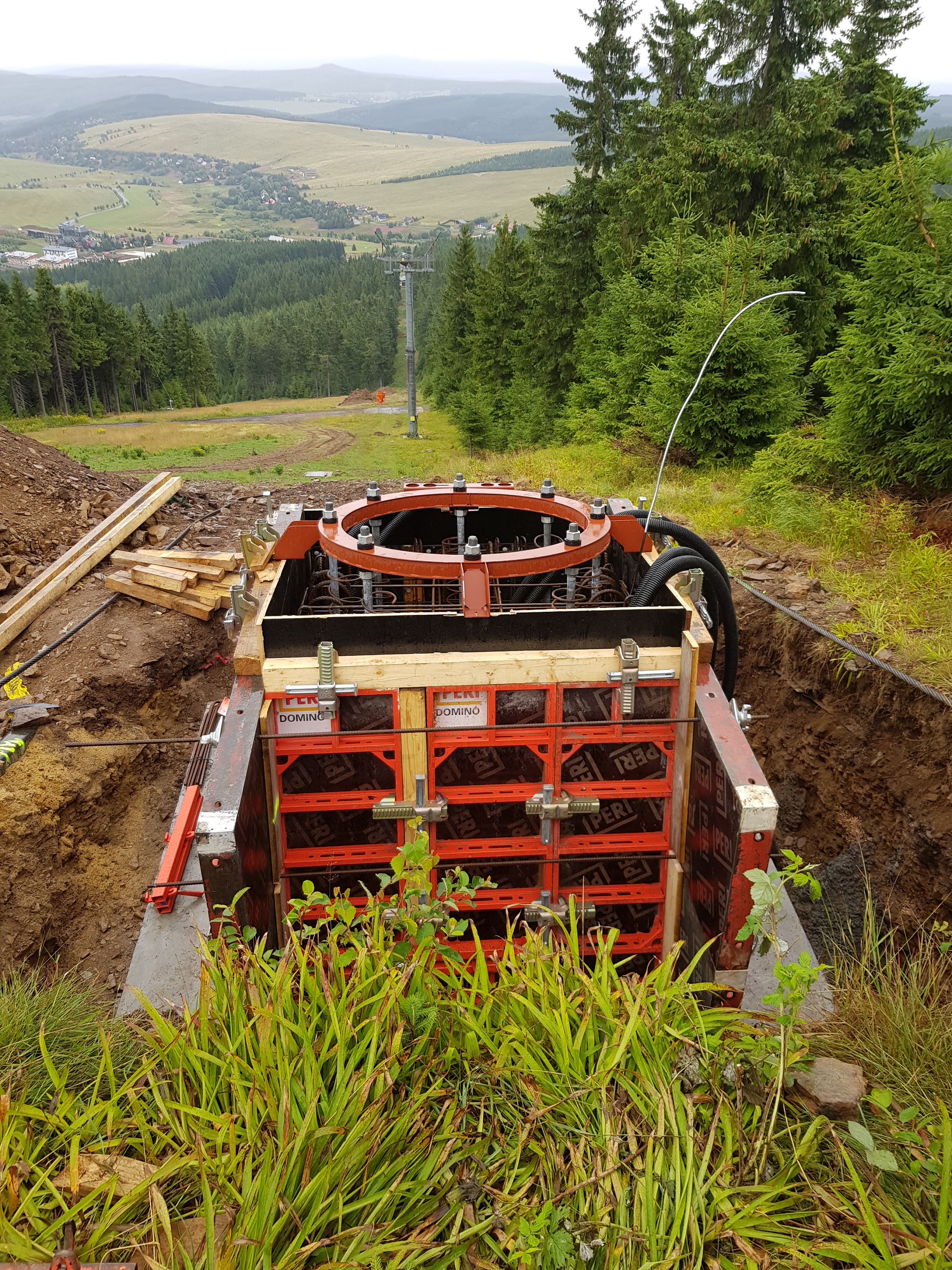 Stützenfundament im Bau