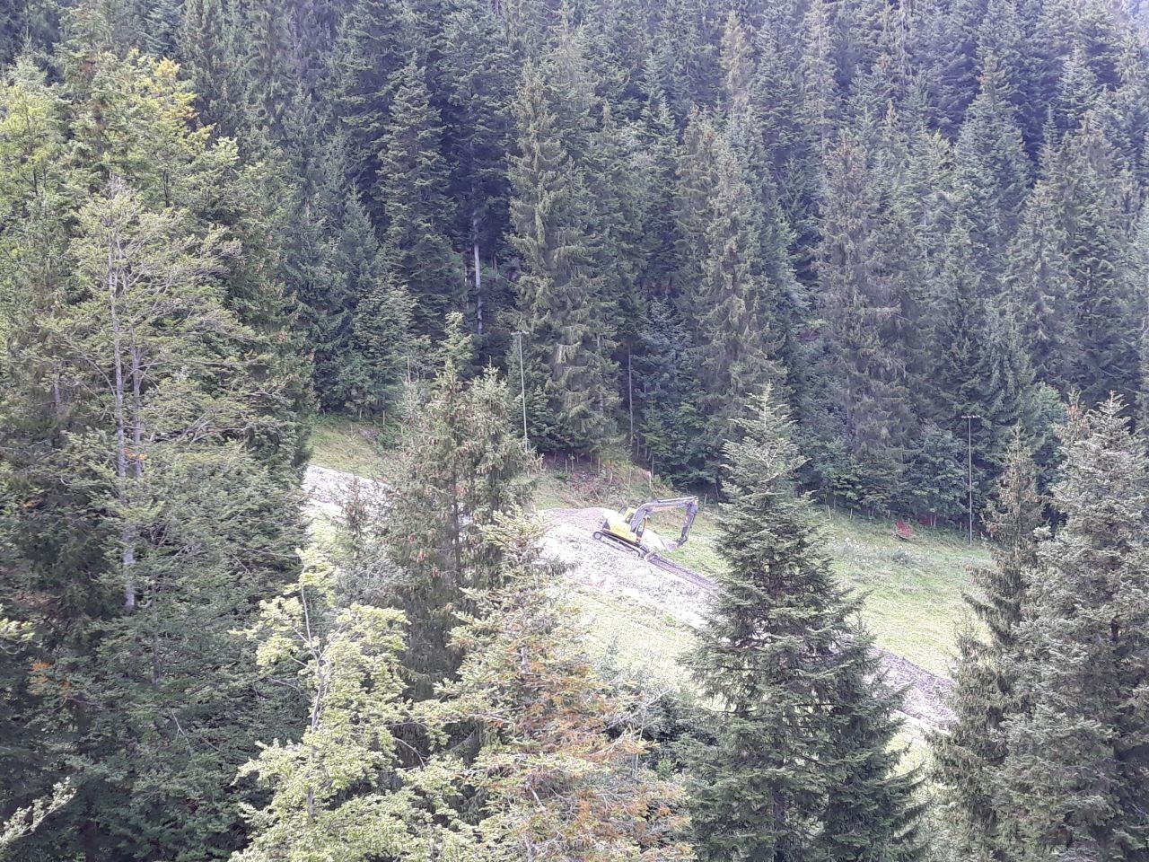 Grabungsarbeiten Talabfahrt