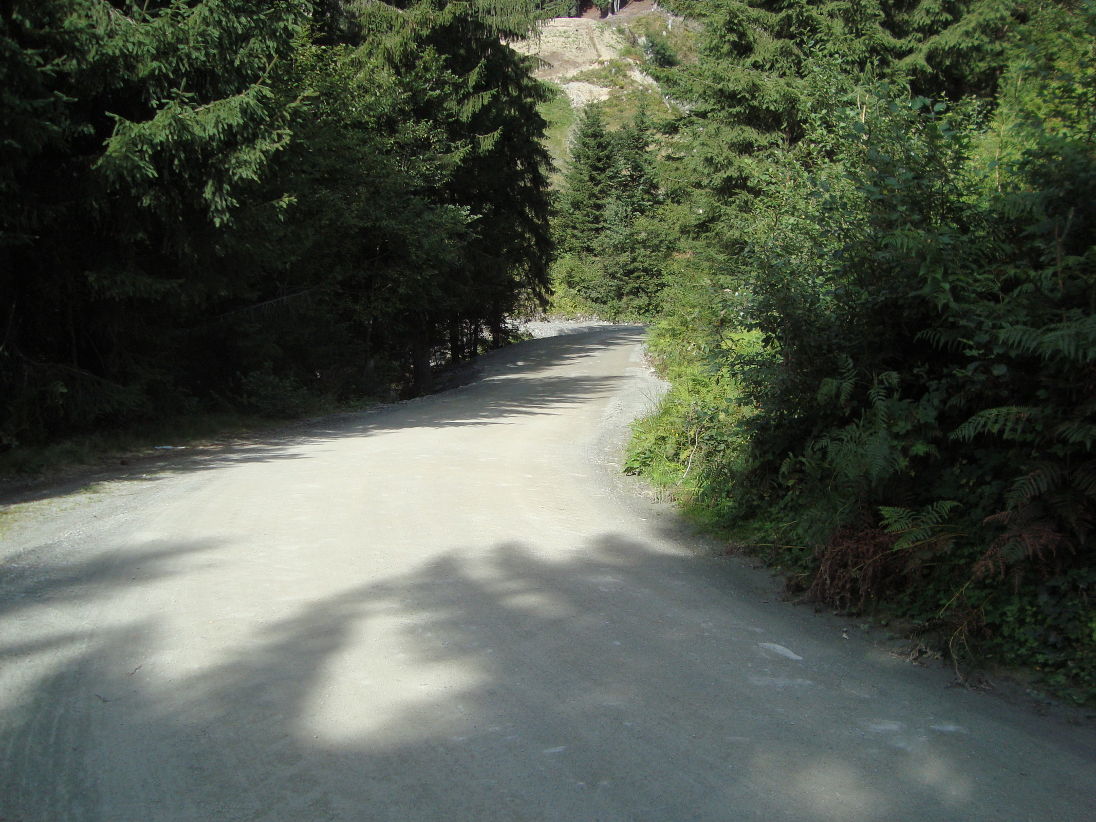 Zufahrt von der möglichen Südpiste über die Baustraße zur neuen Talstation