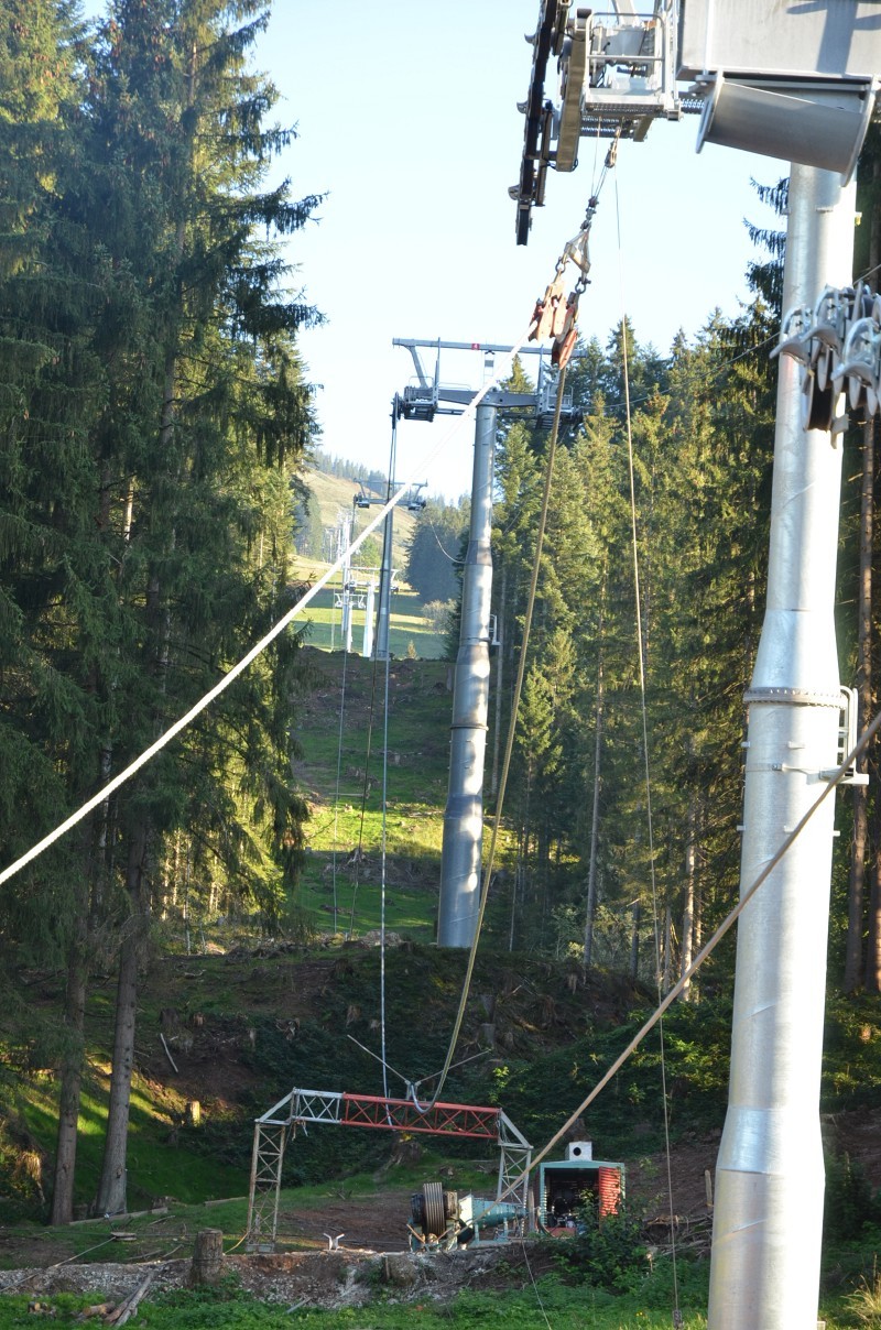 Durchhaenge des gezogenen Foerderseils