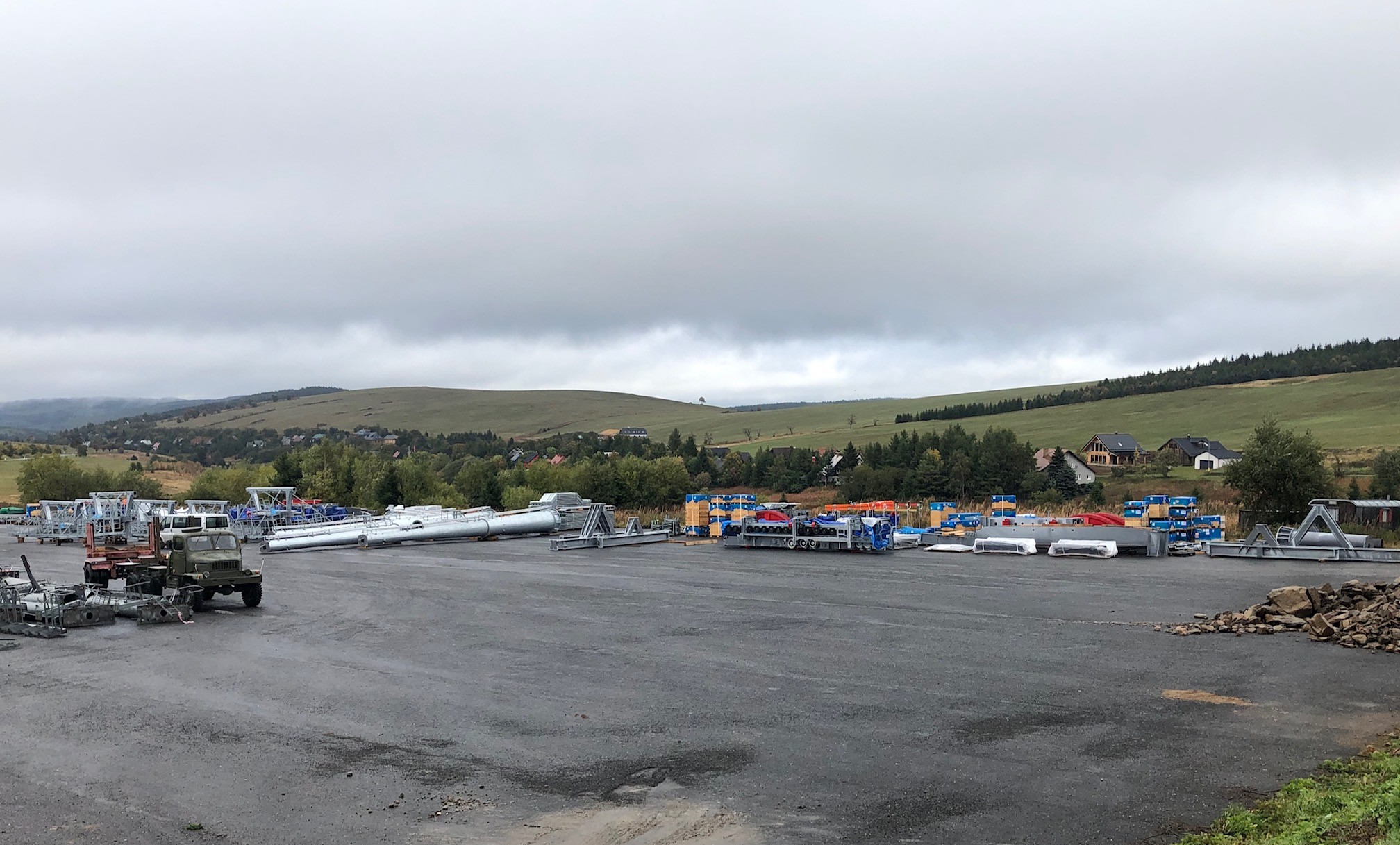 Materiallager Parkplatz