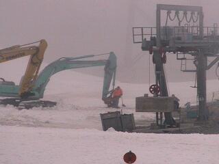 In Sölden wird gebaggert auf dem Gletscher.