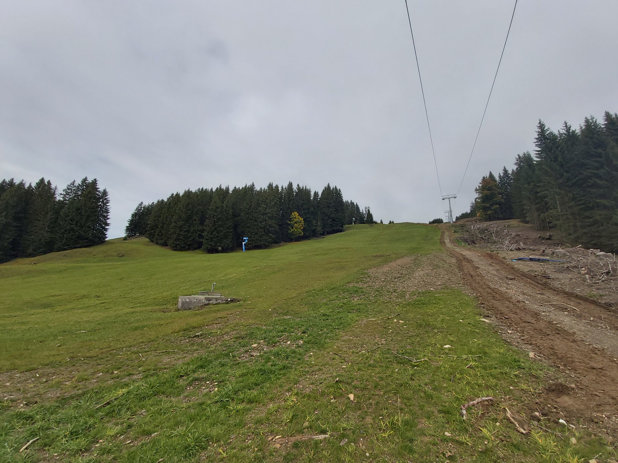 Erdarbeiten oberhalb der Brantlalm