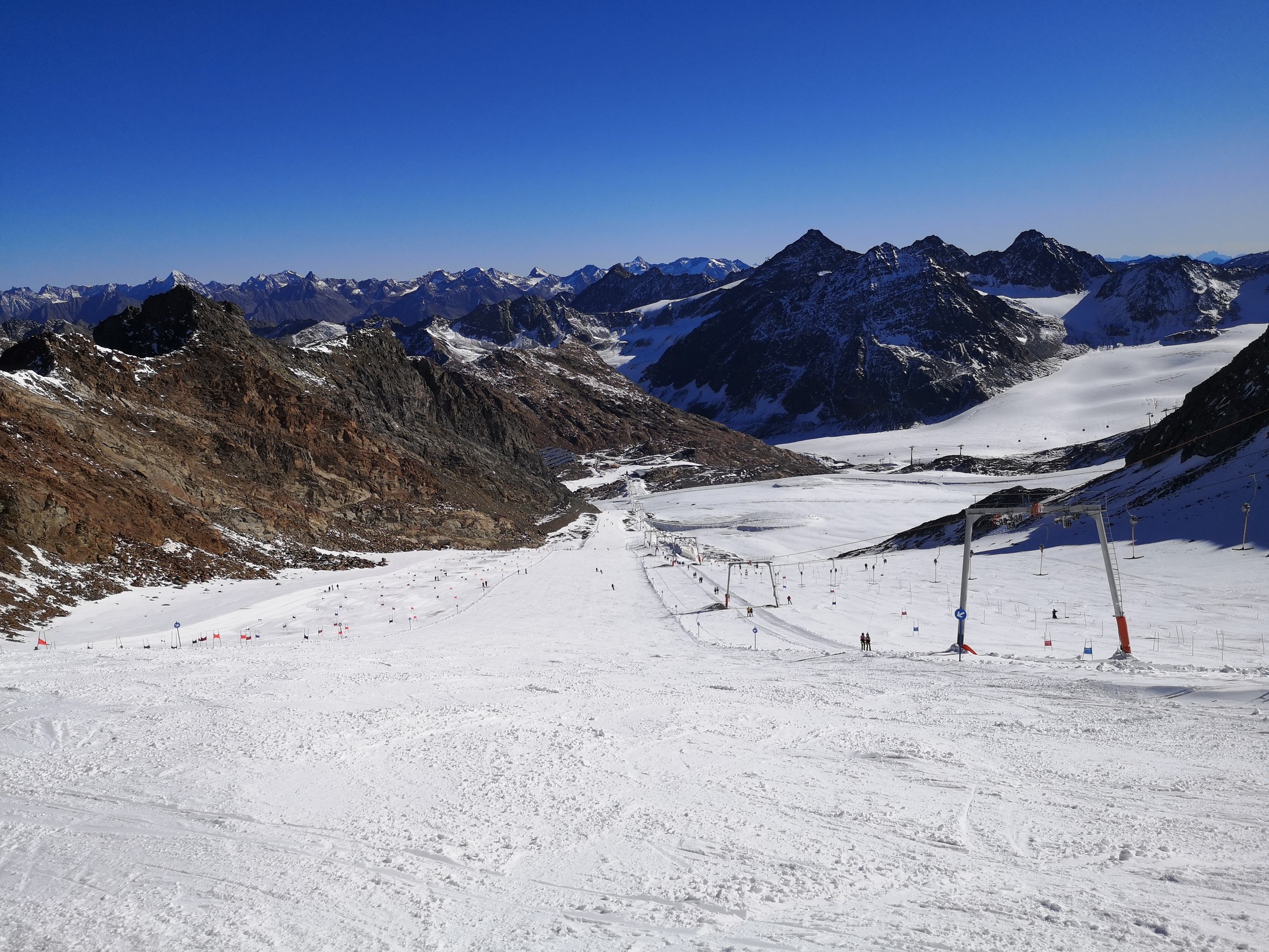 Oben angekommen: Diese Piste war deutlich weicher und damit besser zum fahren.