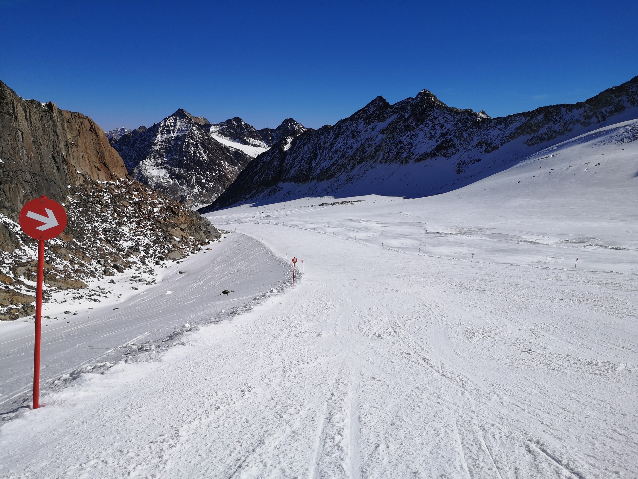 Für mich ganz klar die beste Piste des Tages: Die 36 am Mittelbergferner. Diese bin ich dann auch oft gefahren.