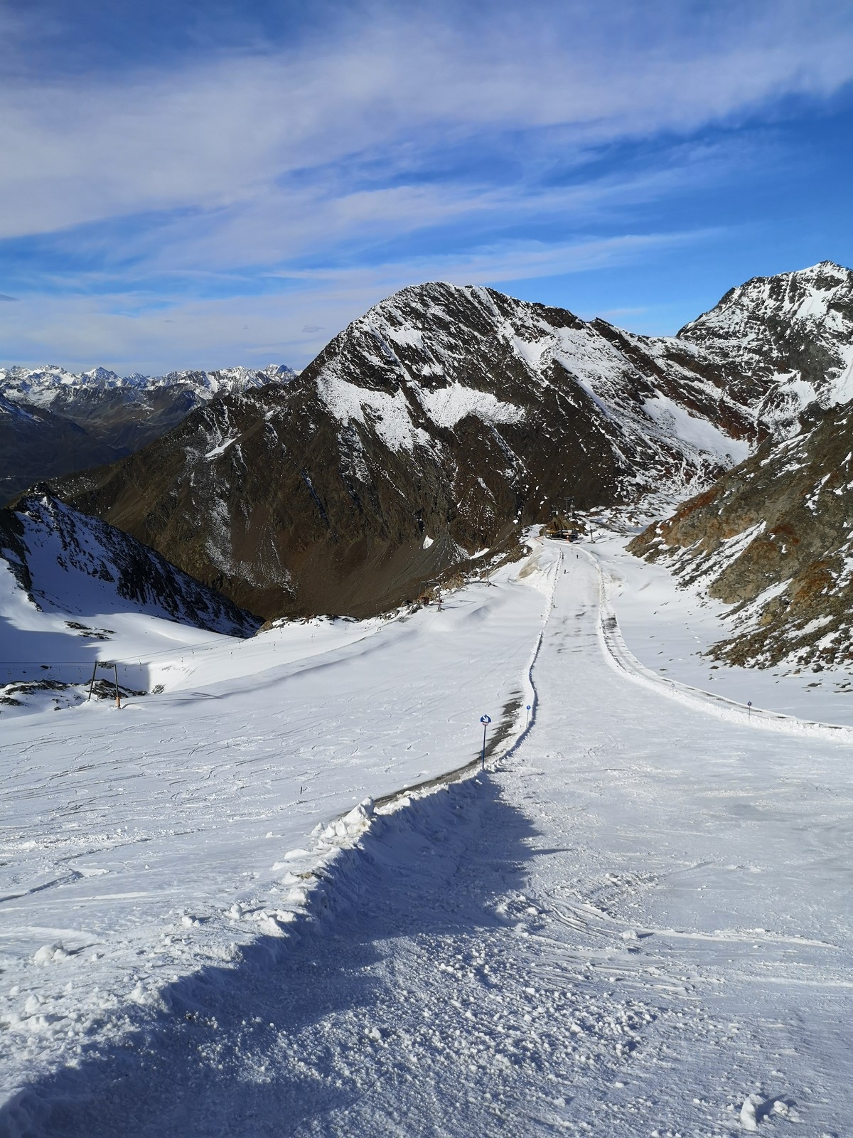Dann fuhr ich über den Windachferner und die DSB Wildspitze zurück zum Daunferner.