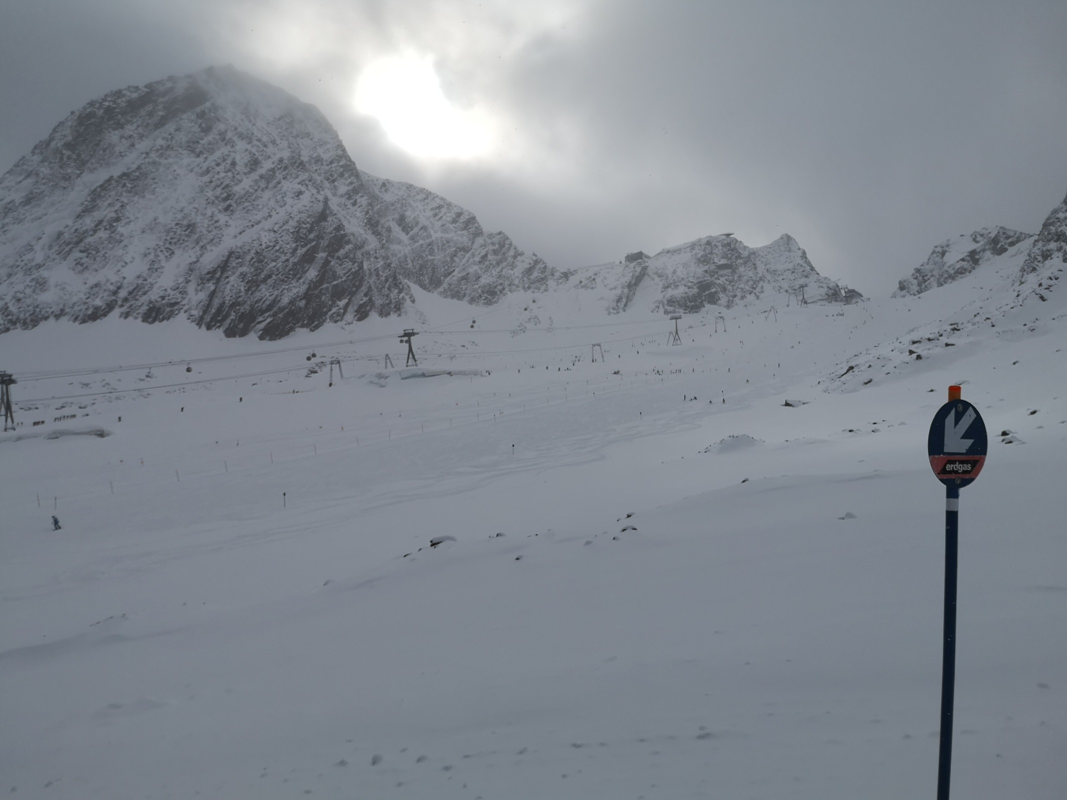 Blick zum Eisjochferner und zur Schaufeljochbahn
