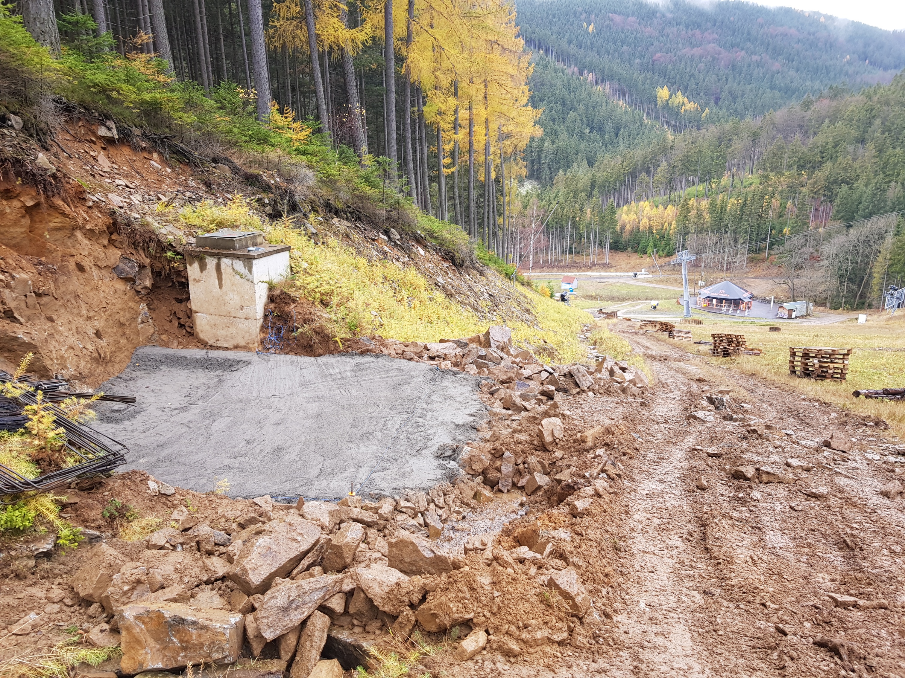Und das ist vermutlich der Einsatzort. Jachymovska-Piste im Schlussabschnitt.