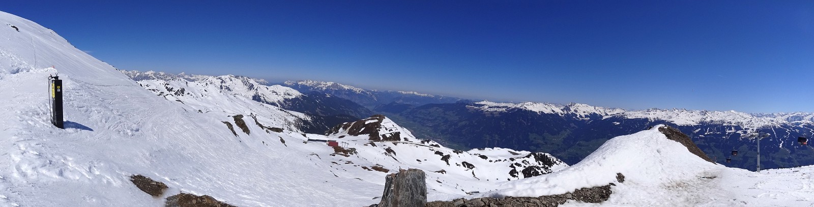 Panorama nach N von der Bergstation des Wimbach-Express