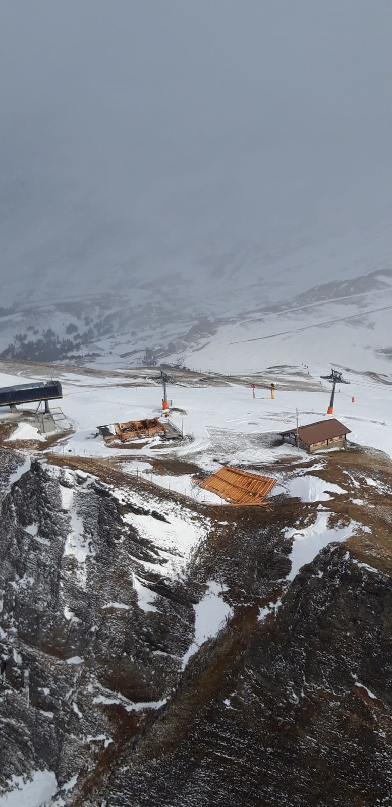Die Startbar am Lauberhorn hat kein Dach mehr..