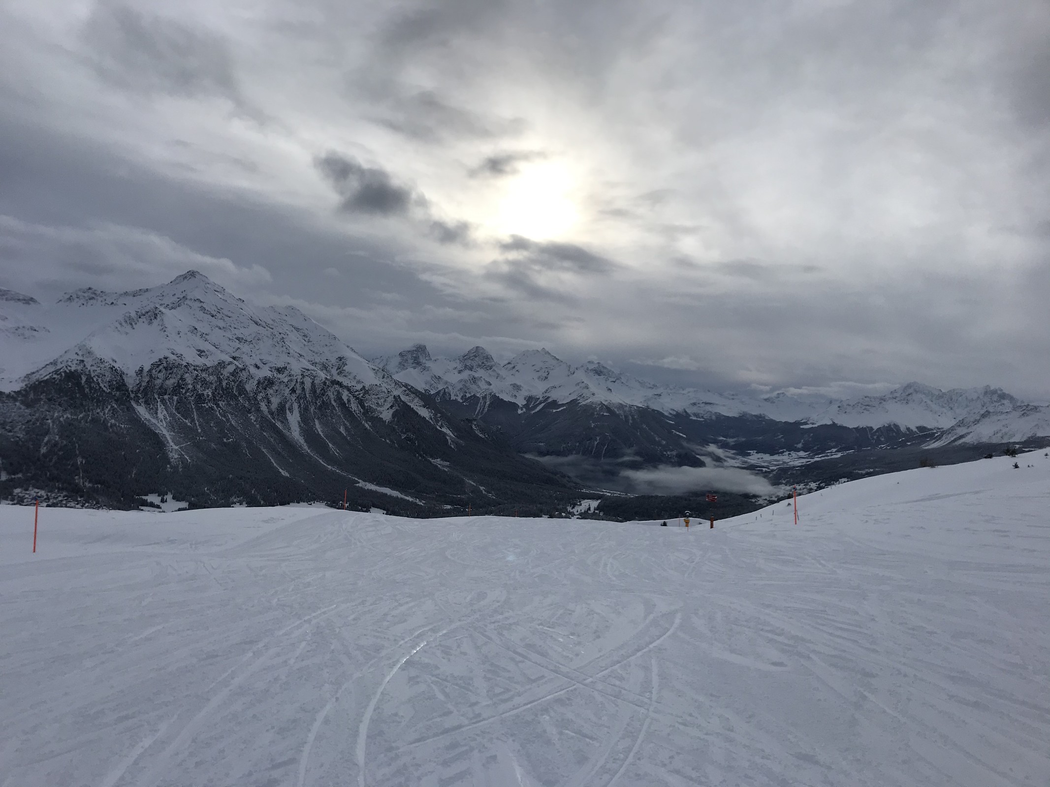 Insgesamt ist der Eindruck deutlich winterlicher als in Flims. Was die paar Höhenmeter ausmachen!