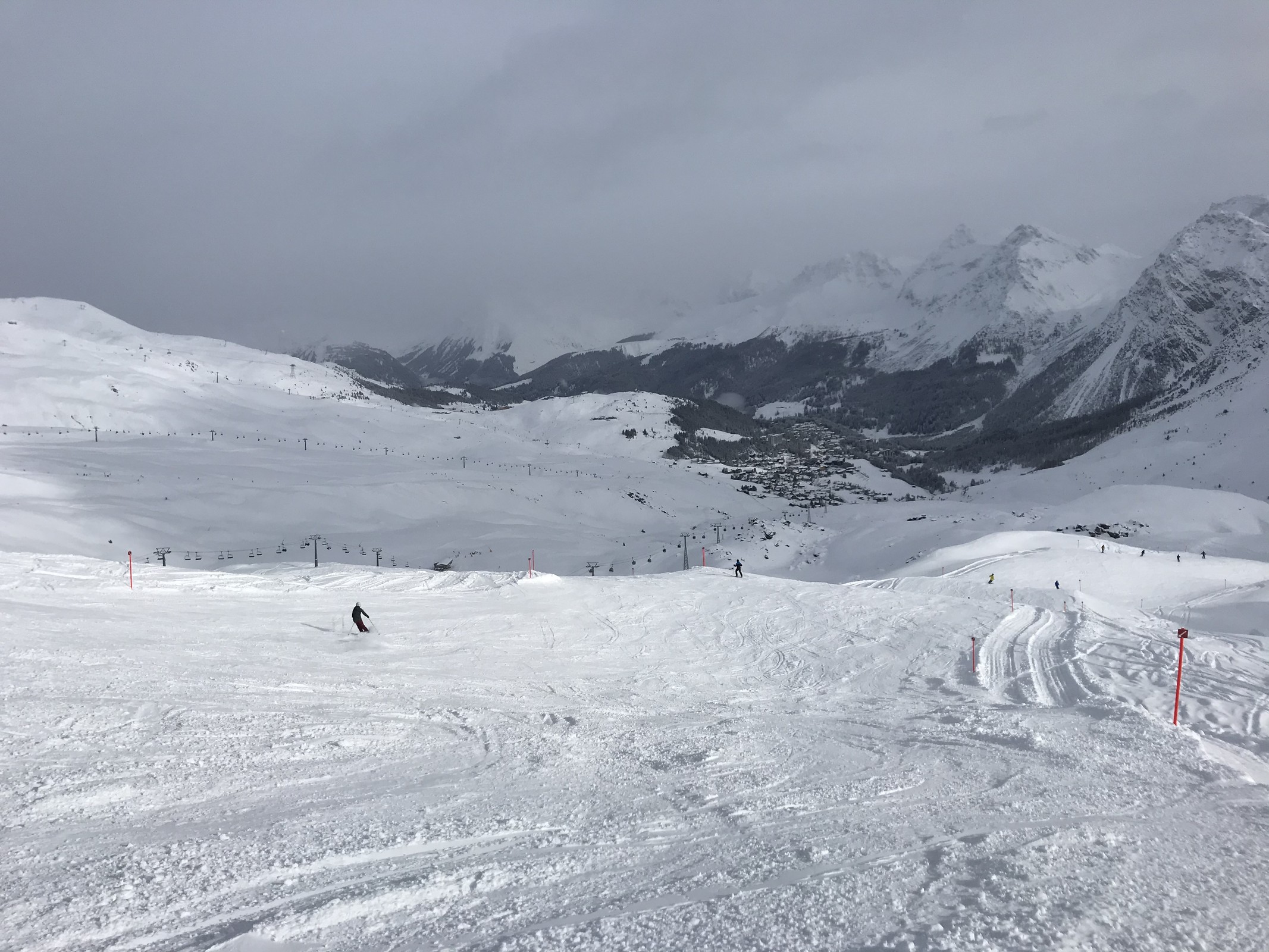 Stark zerfahren auch in Arosa