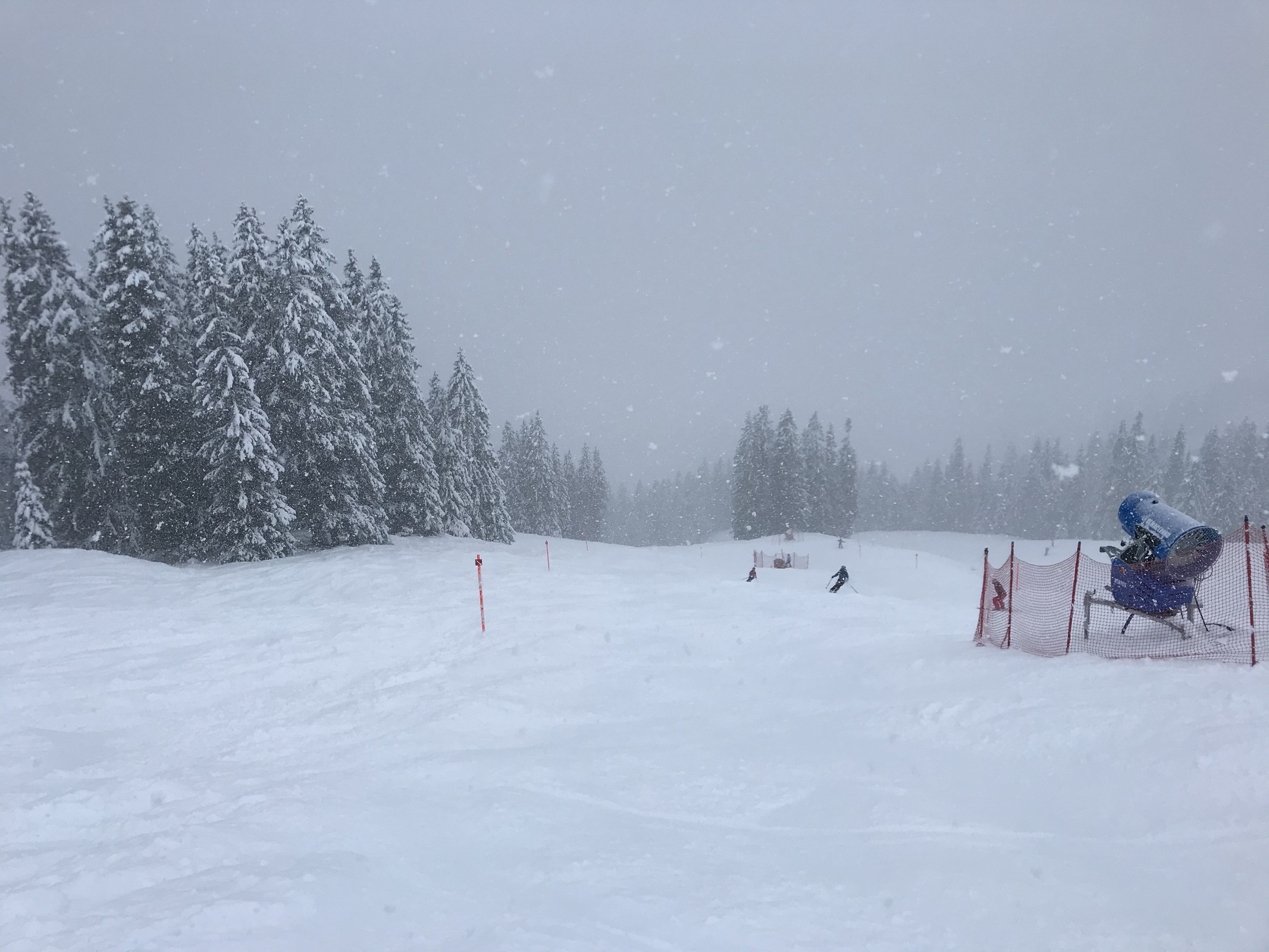 Die Heimbergpiste weist viele eisige Stellen auf