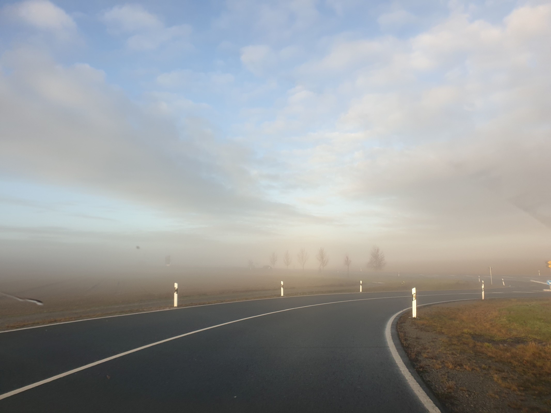 09.12 Uhr: Zufahrt zur B19 bei Werneck