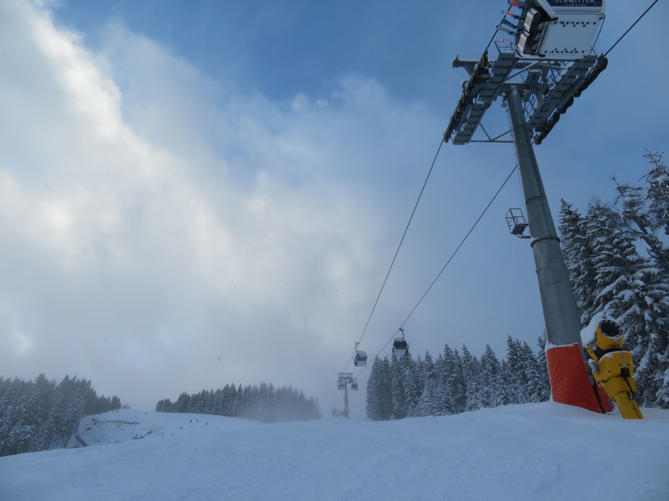 15.05 Uhr: Trassabfahrt (Nr. 14) mit trassXpress, Bilck bergwärts