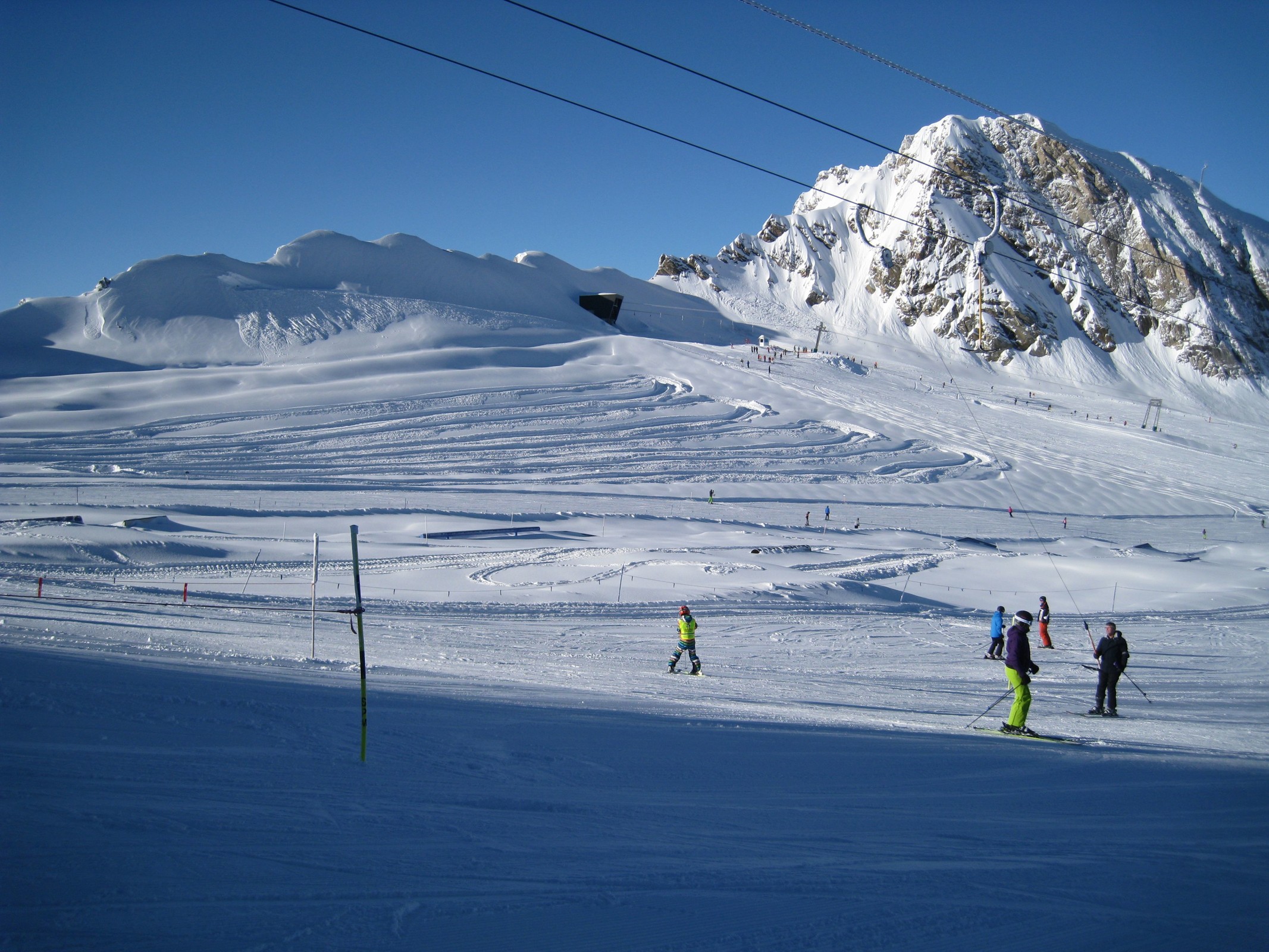 11.04 Uhr: Blick auf die Höhenloipe - durch den Neuschnee noch nicht geöffnet