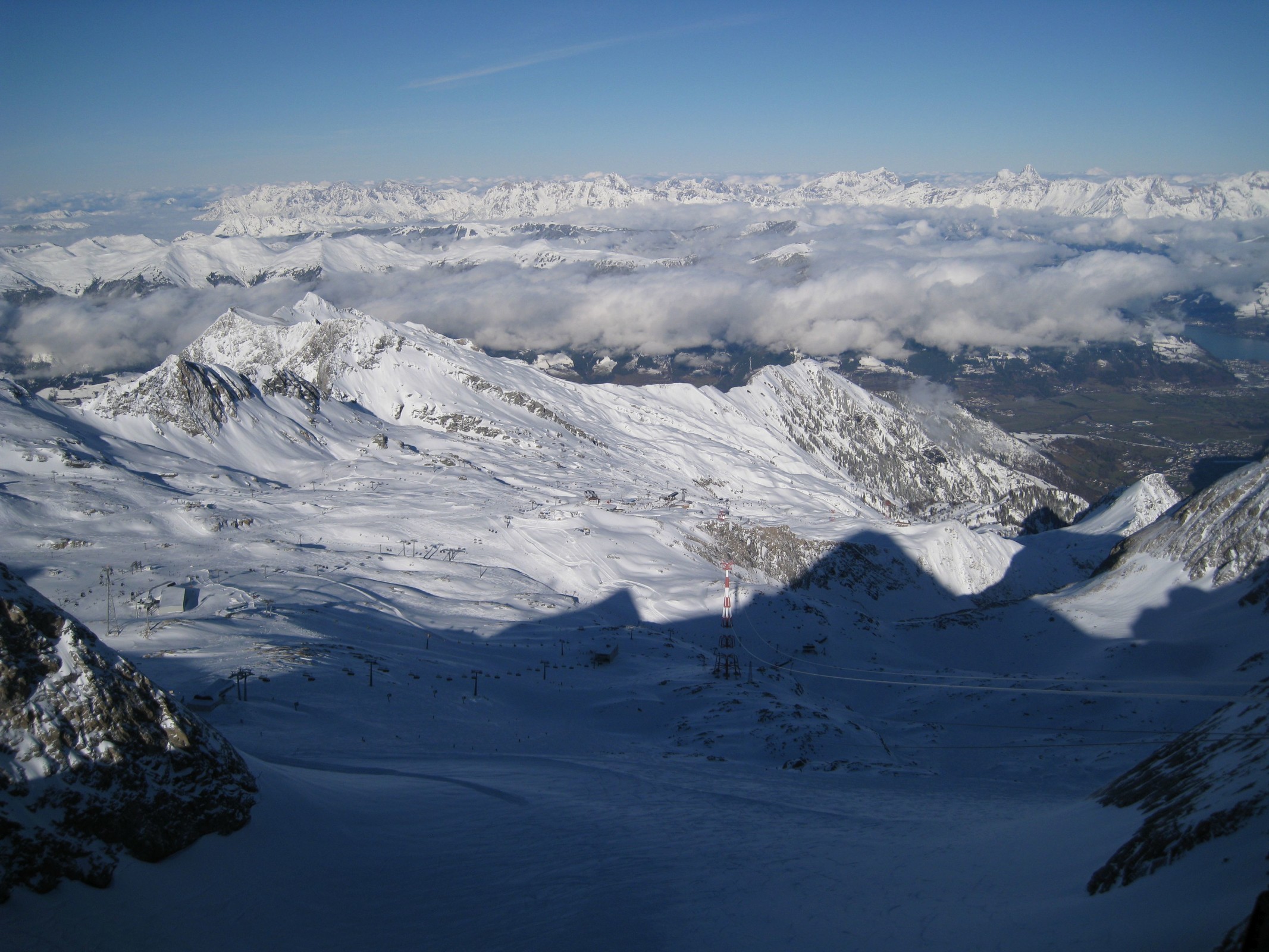 13.03 Uhr: Übersicht über fast das gesamte Skigebiet
