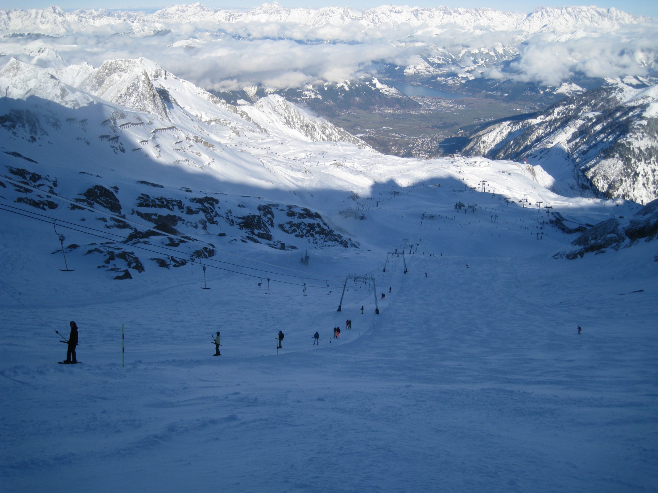 13.53 Uhr: Maurergletscherlift, rechts die Maurerpiste 1 (Nr. 5a)
