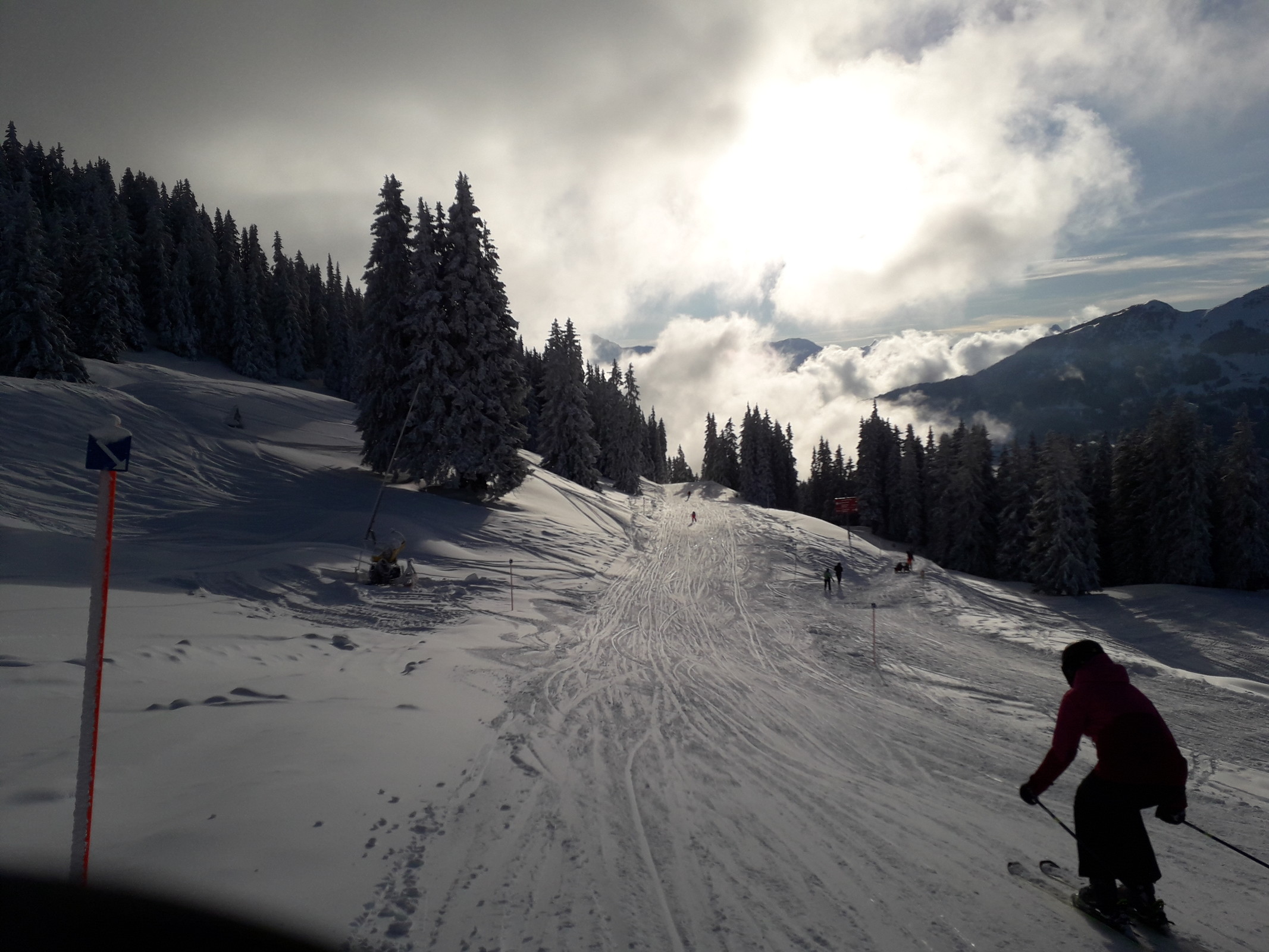 21c. Talabfahrt Lenzerheide. Heute schon deutlich besser bzw. ruhiger zu fahren als noch vor zwei Tagen.