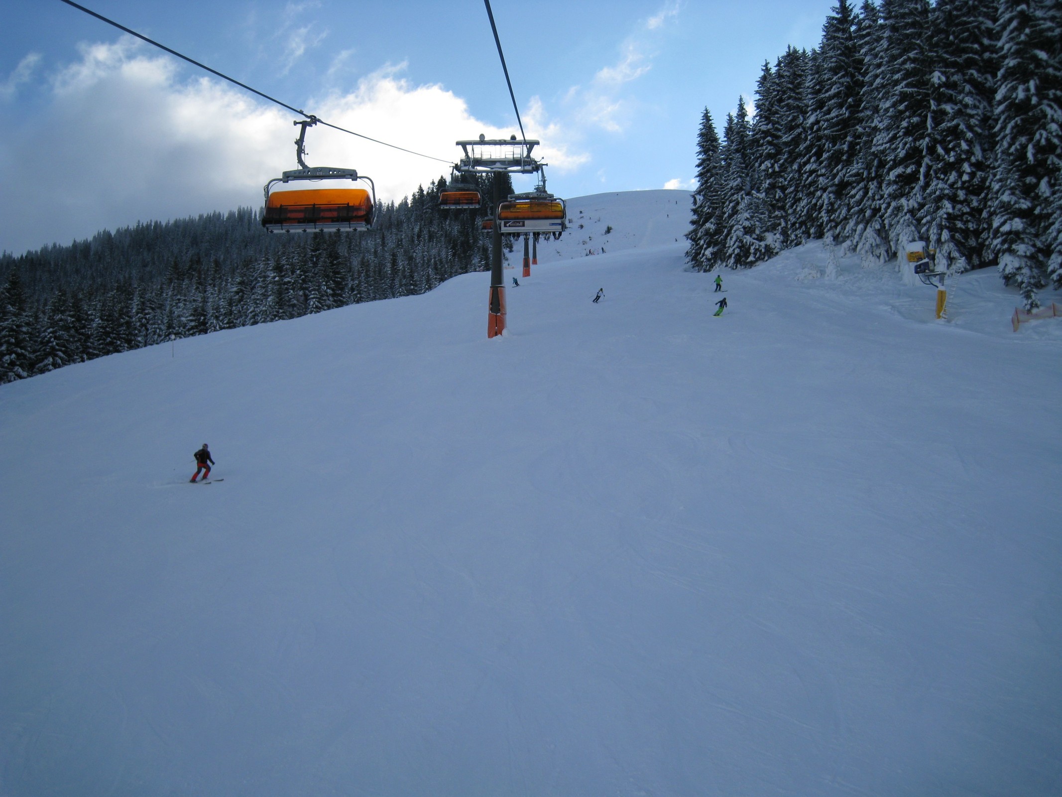09.59 Uhr: In der 6er-Sesselbahn Bürglalm mit Bürglalmabfahrt (Nr. 14)